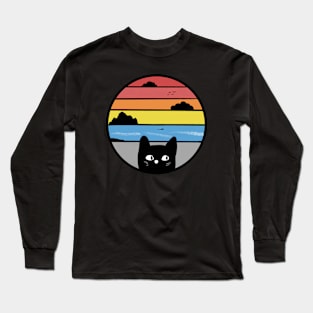 Retro vintage cat Long Sleeve T-Shirt